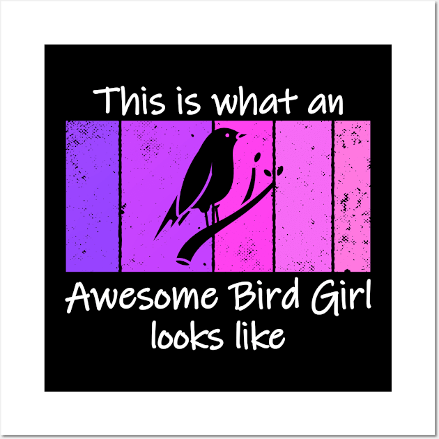 awesome bird girl Wall Art by Jabinga